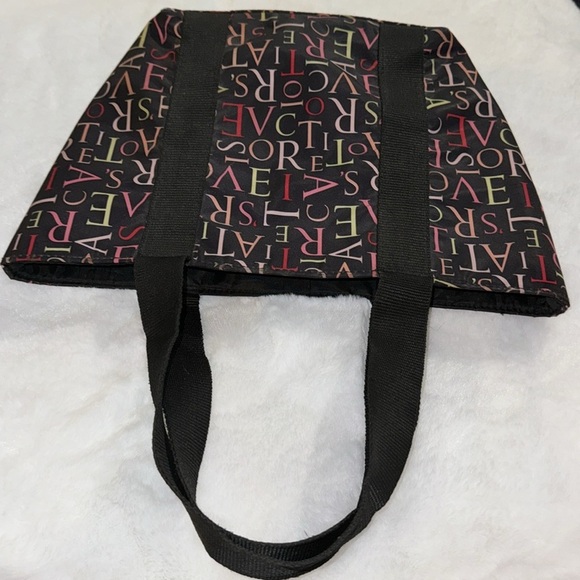 Y2K Victoria’s Secret Print Tote Bag Vintage Purse Handbag Makeup Travel PINK - Picture 4 of 10